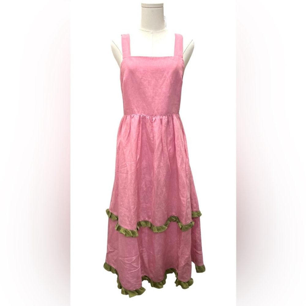 DORA LARSEN NWT
Thea Ruffled Linen And Organic Cotton-Blend
Nightdress in Sz 8 - Picture 2 of 9
